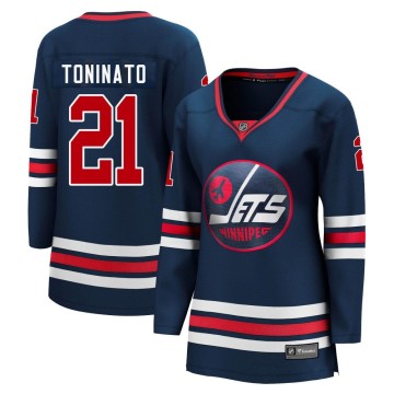 Premier Fanatics Branded Women's Dominic Toninato Winnipeg Jets 2021/22 Alternate Breakaway Player Jersey - Navy