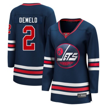 Premier Fanatics Branded Women's Dylan DeMelo Winnipeg Jets 2021/22 Alternate Breakaway Player Jersey - Navy