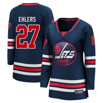 Premier Fanatics Branded Women's Nikolaj Ehlers Winnipeg Jets 2021/22 Alternate Breakaway Player Jersey - Navy