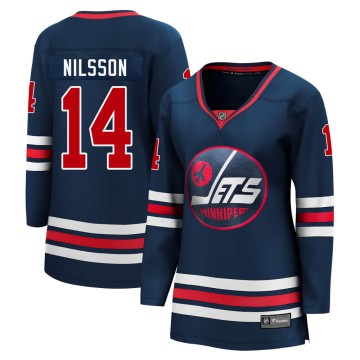 Premier Fanatics Branded Women's Ulf Nilsson Winnipeg Jets 2021/22 Alternate Breakaway Player Jersey - Navy