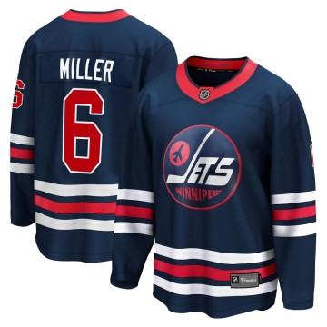 Premier Fanatics Branded Youth Colin Miller Winnipeg Jets 2021/22 Alternate Breakaway Player Jersey - Navy